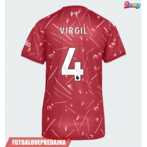 Lacne Ženy Futbalové dres Liverpool Virgil van Dijk #4 2026-27 Krátky Rukáv - Domáci